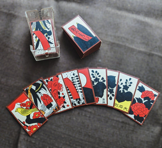 Hanafuda - Japanese traditional playing cards - Red/Black/Yellow