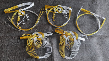 5 sets of Mizuhiki - Gold/Silver(circle)